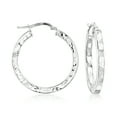 thumbnail image 1 of Ross-Simons Italian Sterling Silver Hammered Hoop Earrings, Women's, Adult, 1 of 5