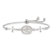 Ross-Simons Italian Sterling Silver Miraculous Medal Bolo Bracelet, Womens, Adult
