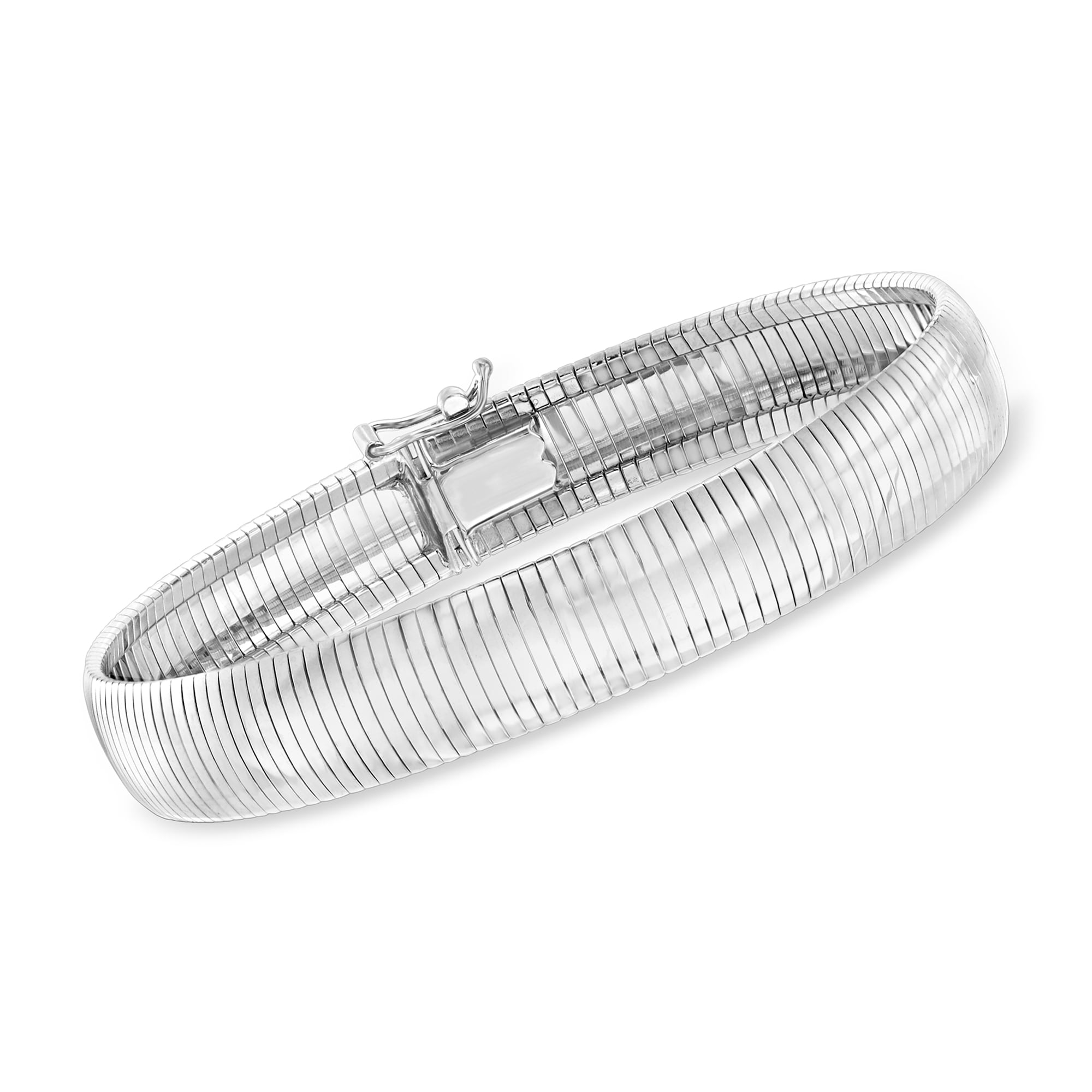 RossSimons Italian Sterling Silver Omega Bracelet, Women's, Adult