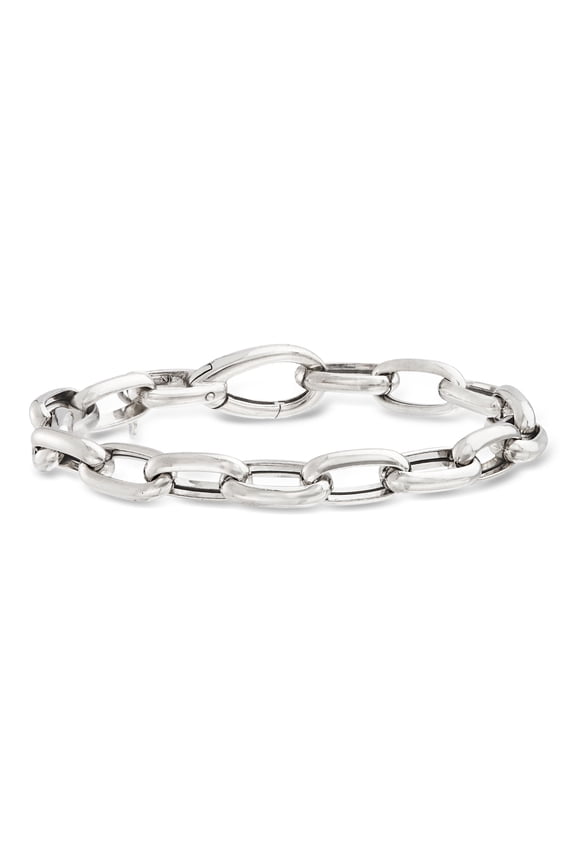 Italian Sterling Silver Paper Clip Link Bracelet, Women's, Adult