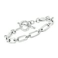 thumbnail image 1 of Ross-Simons Italian Sterling Silver Paper Clip Link Toggle Bracelet, Women's, Adult, 1 of 5