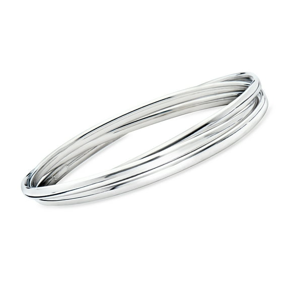Ross-Simons Italian Sterling Silver Rolling Bangle Bracelet, Women's, Adult
