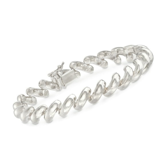 Ross-Simons Italian Sterling Silver San Marco Link Bracelet, Women's, Adult