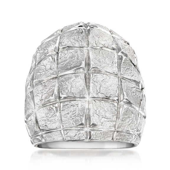Ross-Simons Italian Sterling Silver Square-Pattern Ring, Women's, Adult