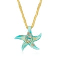 thumbnail image 1 of Ross-Simons Italian Turquoise Murano Glass Starfish Necklace With 18kt Gold Over Sterling, Women's, Adult, 1 of 7