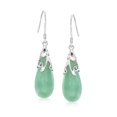 thumbnail image 1 of Ross-Simons Jade Teardrop Earrings in Sterling Silver, Women's, Adult, 1 of 5