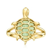 ROSS-SIMONS Jade Turtle Ring in 18kt Gold Over Sterling, Women's, Adult