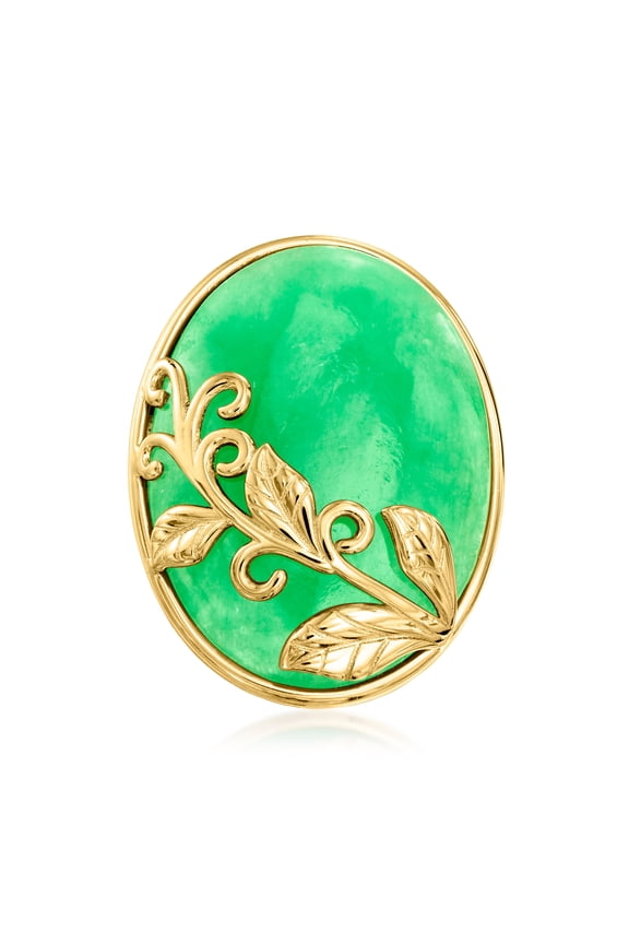 Jade Vine Ring in 18kt Gold Over Sterling, Women's, Adult