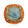 thumbnail image 1 of Ross-Simons Labradorite and 1.00 ct. t.w. Citrine Ring in 18kt Gold Over Sterling, Women's, Adult, 1 of 5