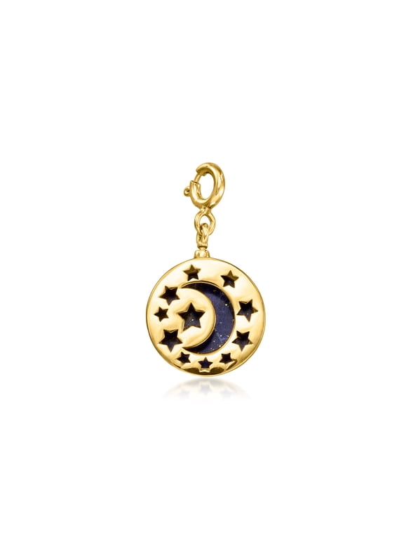 Lapis Celestial Charm in 18kt Gold Over Sterling, Women's, Adult