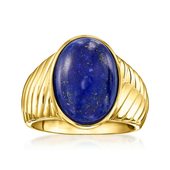 Ross-Simons Lapis Ring in 18kt Gold Over Sterling, Women's, Adult