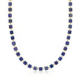 thumbnail image 1 of Ross-Simons Lapis Station Necklace in 18kt Gold Over Sterling, Women's, Adult, 1 of 4