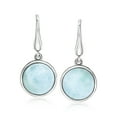 thumbnail image 1 of Ross-Simons Larimar Drop Earrings in Sterling Silver, Women's, Adult, 1 of 5