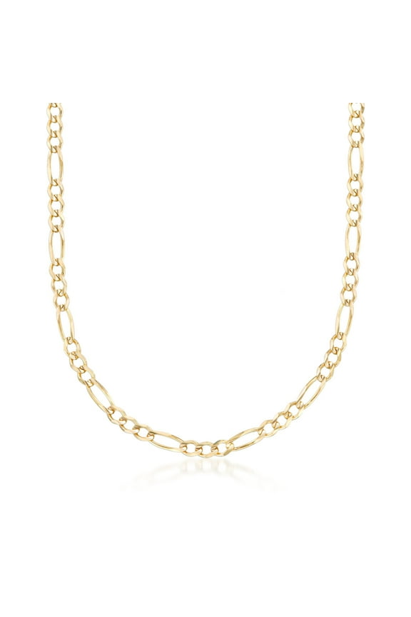 Men's 3.9mm 14kt Yellow Gold Figaro-Link Necklace for Male, Adult
