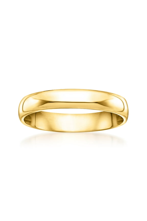 Men's 4mm 14kt Yellow Gold Wedding Ring for Male, Adult