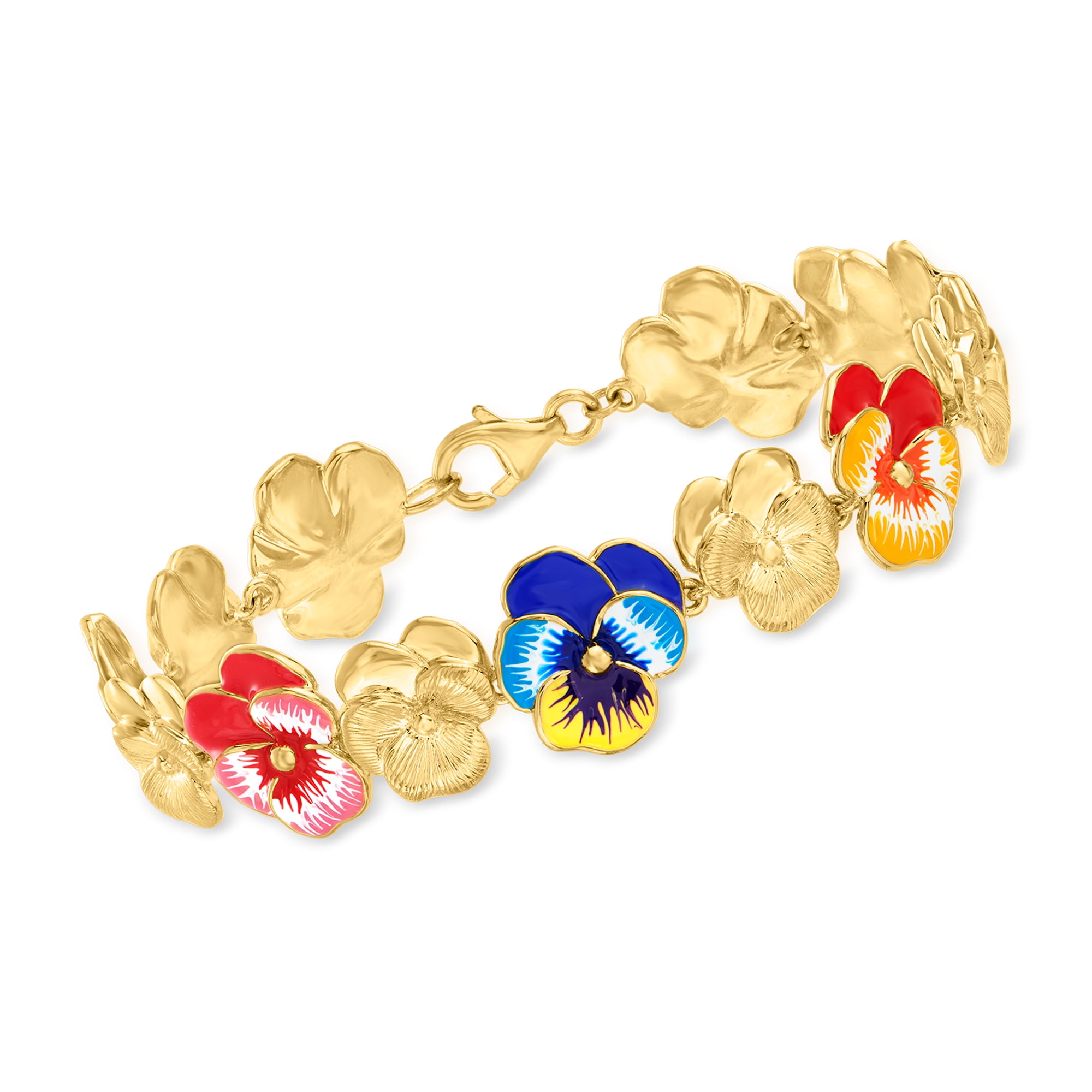 Pansy Flowers Bracelet Pansy Flowers Bracelet