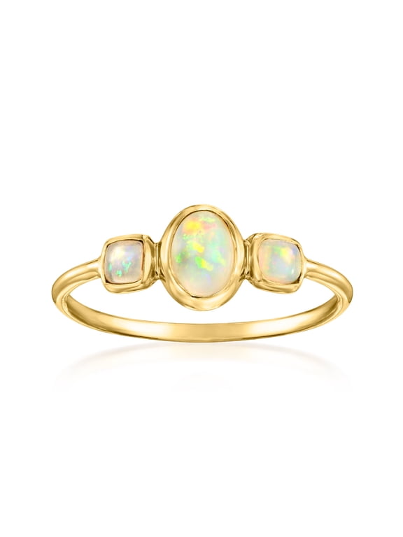 Opal 3-Stone Ring in 14kt Yellow Gold, Women's, Adult
