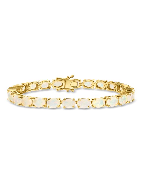 Opal Tennis Bracelet in 18kt Gold Over Sterling, Women's, Adult