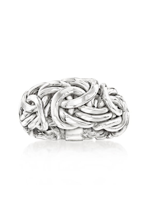 Rhodium-Plated Byzantine Ring, Women's, Adult