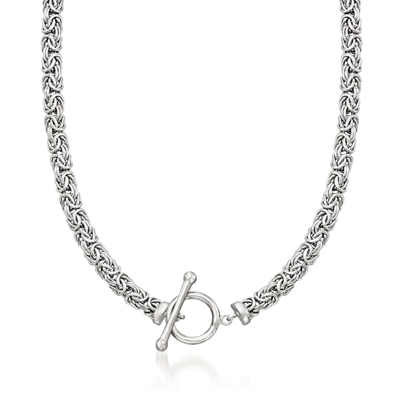 Ross-Simons Sterling Silver Byzantine Toggle Necklace, Women's, Adult
