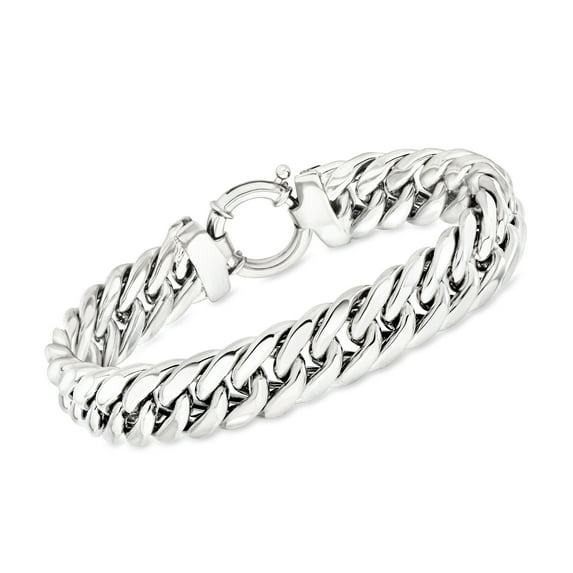 Ross-Simons Sterling Silver Cuban Style Link Bracelet, Women's, Adult