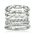 thumbnail image 1 of Ross-Simons Sterling Silver Jewelry Set: 5 Stackable Rings, Women's, Adult, 1 of 5