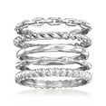 thumbnail image 1 of Ross-Simons Sterling Silver Jewelry Set: 5 Stackable Rings, Women's, Adult, 1 of 6