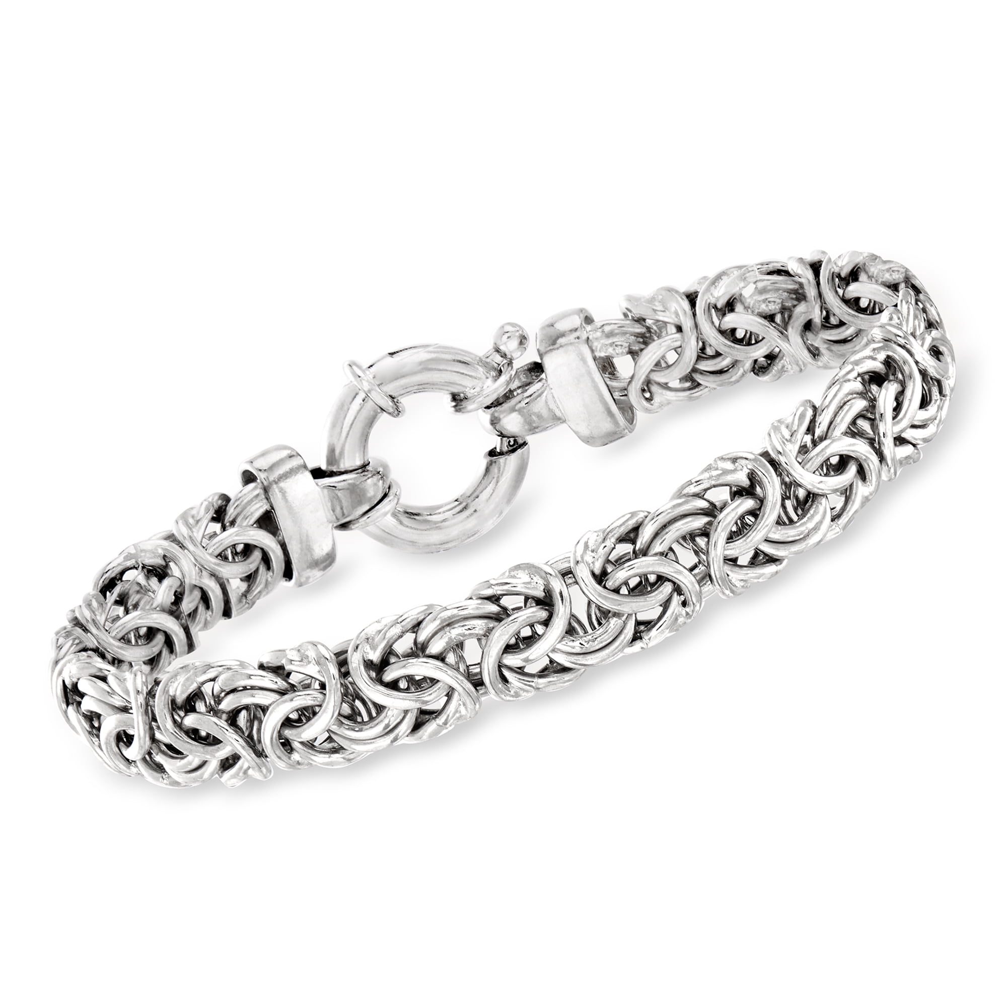 RossSimons Sterling Silver Medium Byzantine Bracelet For Women, Women