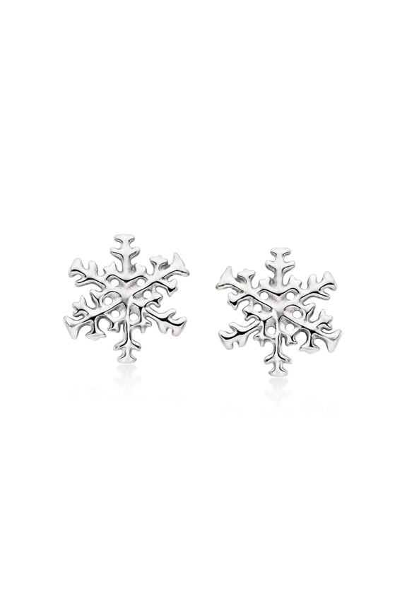 Sterling Silver Snowflake Earrings, Women's, Adult