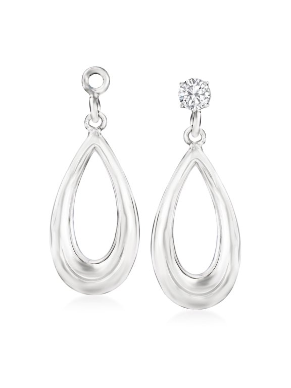 Sterling Silver Teardrop Earring Jackets, Women's, Adult