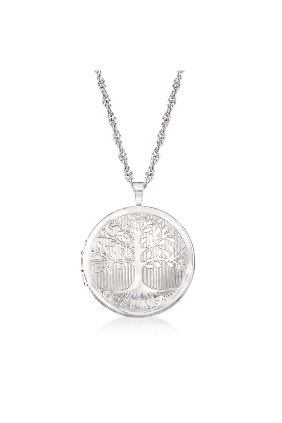 Sterling Silver Tree Of Life Locket Necklace, Women's, Adult
