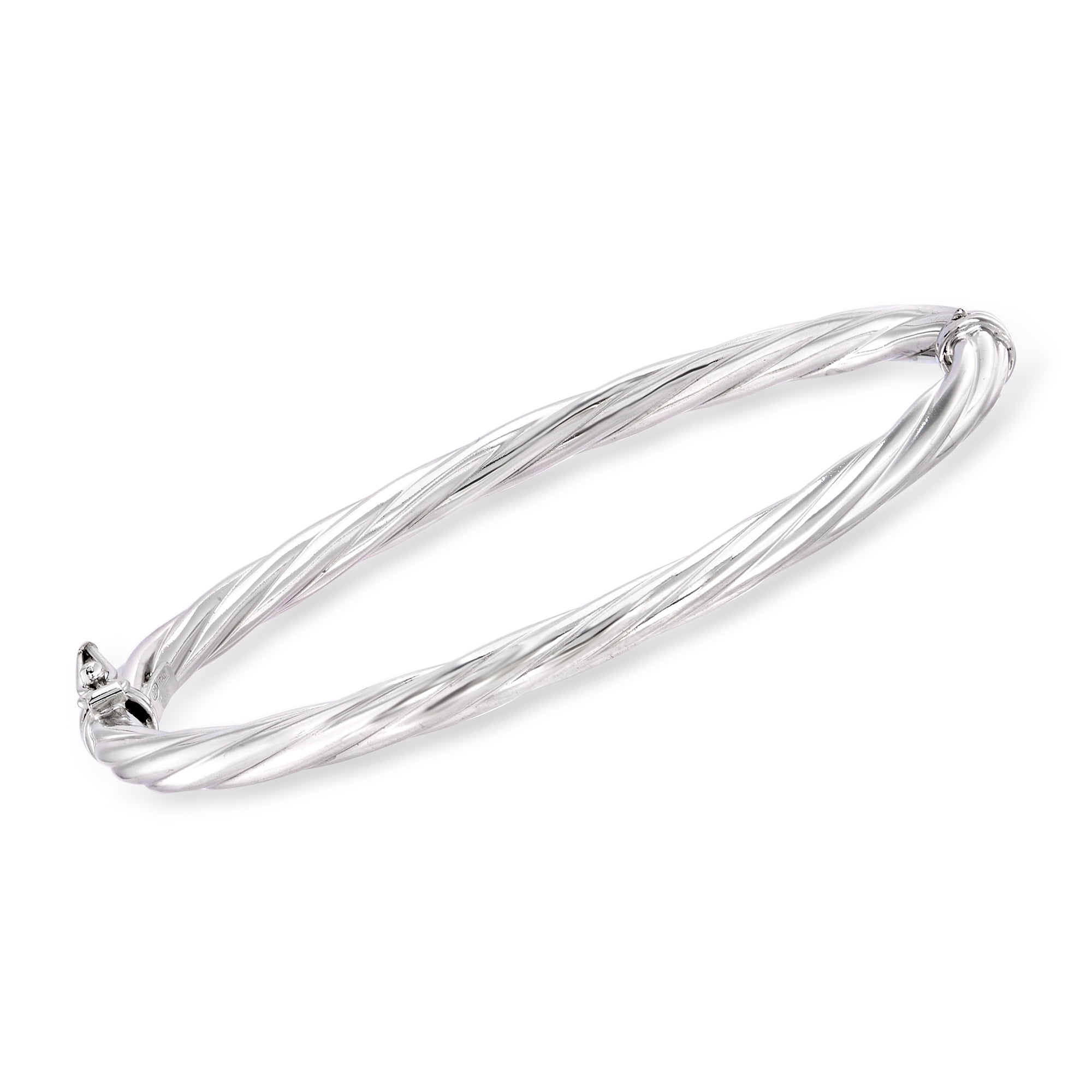 Ross Simons Sterling Silver Twisted Bangle Bracelet For Female Adult