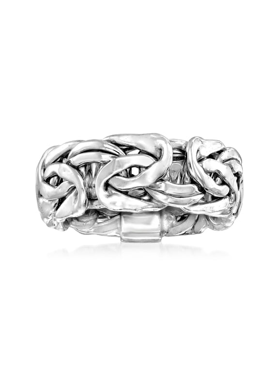 Sterling Silver Wide Byzantine Ring, Women's, Adult
