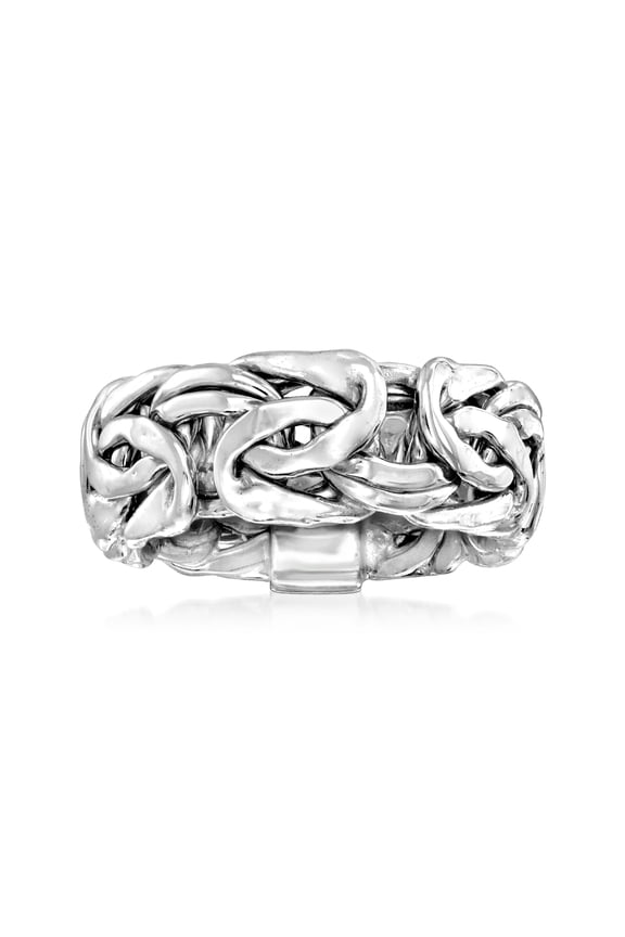 Sterling Silver Wide Byzantine Ring, Women's, Adult