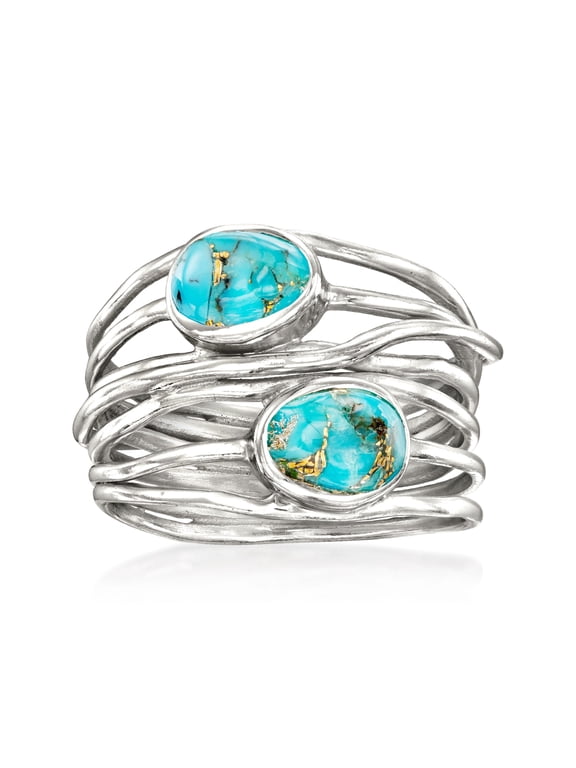 Turquoise Highway Ring in Sterling Silver, Women's, Adult