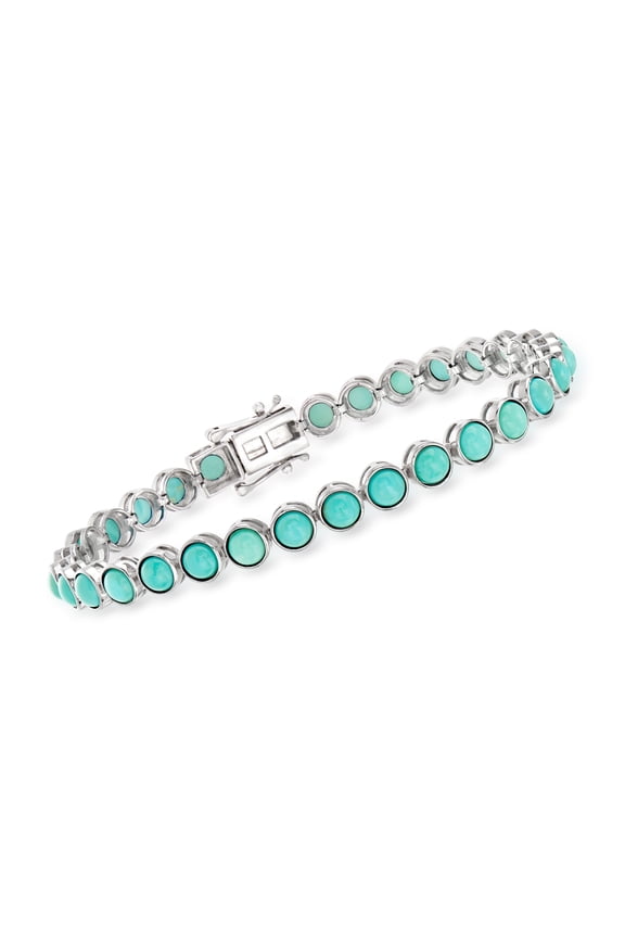 Turquoise Tennis Bracelet in Sterling Silver, Women's, Adult