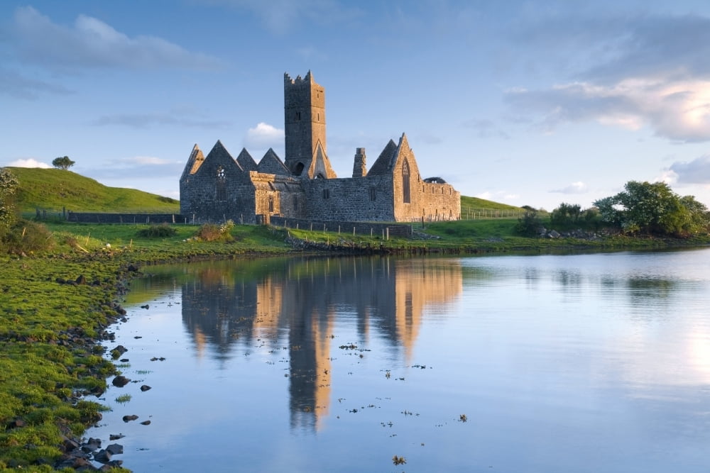 Rosserk Friary Co Mayo Ireland 15Th Century Franciscan Friary And National Monument Canvas Art - Gareth McCormack Design Pics (18 x 12)