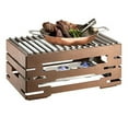 thumbnail image 1 of Rosseto SK052 10 in. Multi-Chef Bronze Warmer Kit with 3 Fuel Holders, Reversible Burner Stand & Grill, 1 of 1