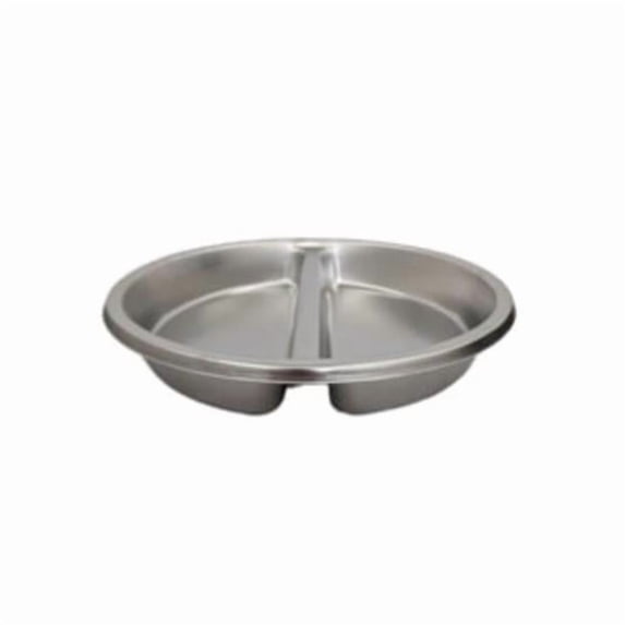 Rosseto SMM065 6.34 qt. Multi-Chef Round Divided Food Pan, Silver