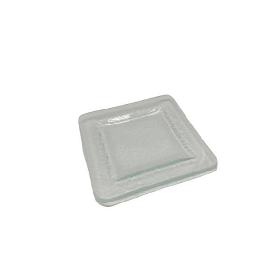 Rosseto GLS064CC Aroma Square Plate with Rim, Crystal Clear - Mini