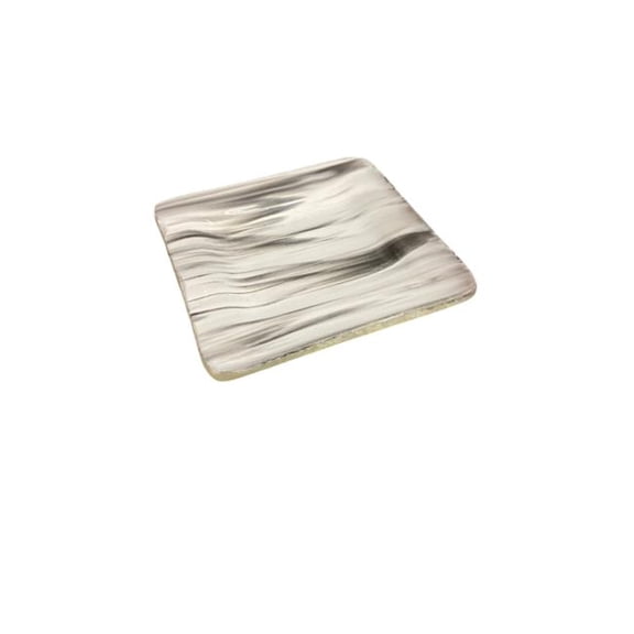 Rosseto GLS064BW Aroma Square Plate with Rim, White & Black - Mini