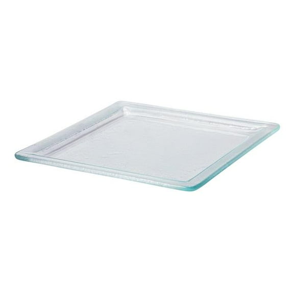 Rosseto GLS060CC Aroma Square Platter with Rim, Crystal Clear