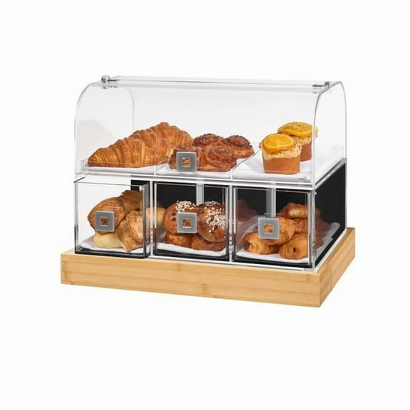 Rosseto BD141 Dome Bakery Cabinet with Tray & Bamboo Base