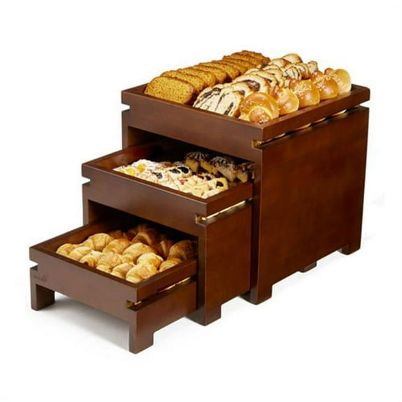 Rosseto BD151 Natura Nite Nesting Box Stands, Dark Bamboo
