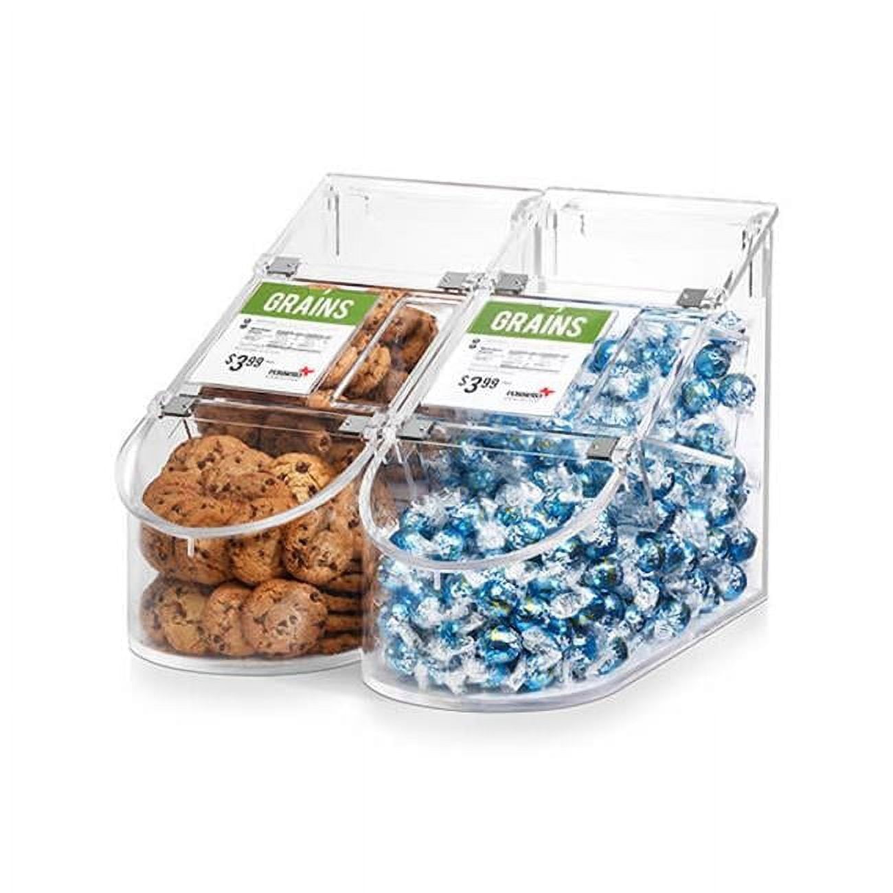 Clear Acrylic 3.5 Gallon Food Storage Bin with Flip Top Lid