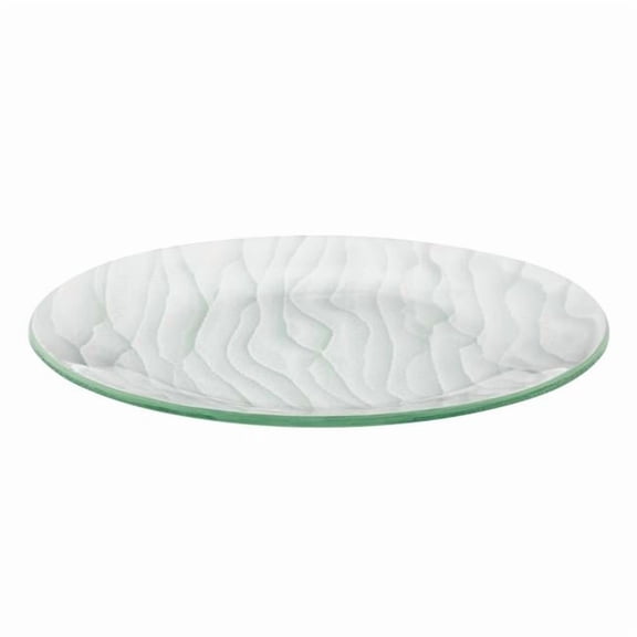 Rosseto GLS067W Sahara Round Plate with Rim, White