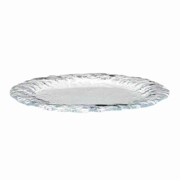 Rosseto GLS073C Lunar Round Plate with Rim, Clear
