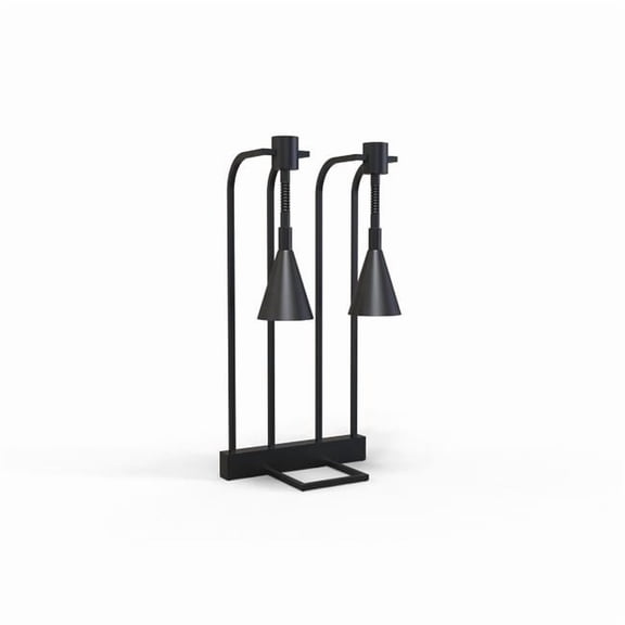 Rosseto HL029 Double Adjustable Height Heat Lamp, Black Matte