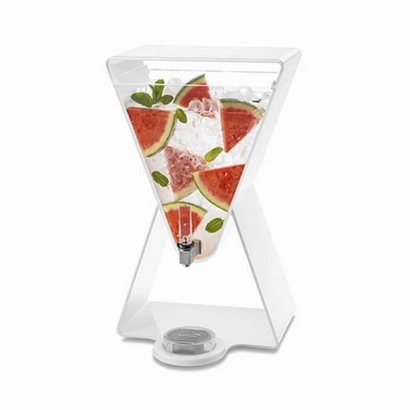 Rosseto LD184 3 gal Acrylic Beverage Dispenser Lucid Prism, White
