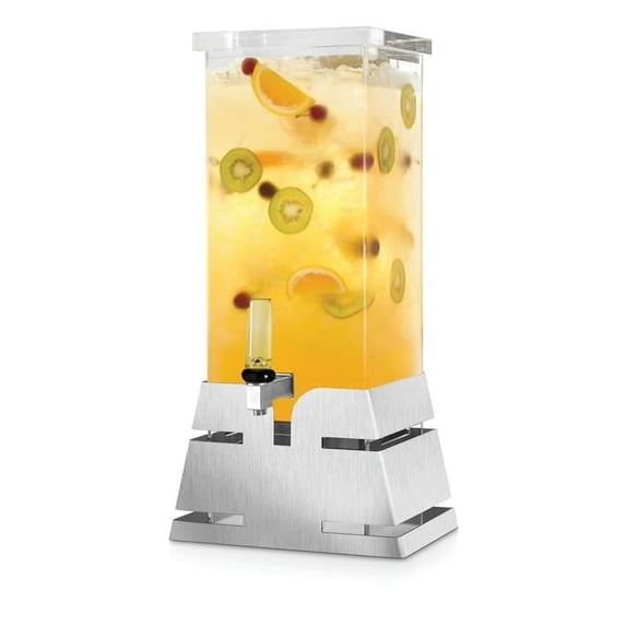 Rosseto LD196 3 gal Square Stainless Steel Pyramid Base Beverage Dispenser